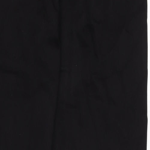 Marks and Spencer Womens Black Cotton Blend Straight Jeans Size 20 L30 in Regular Zip
