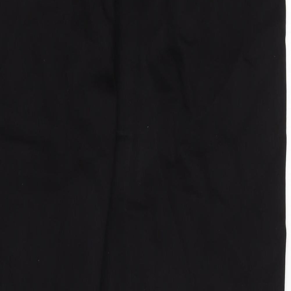 Marks and Spencer Womens Black Cotton Blend Straight Jeans Size 20 L30 in Regular Zip