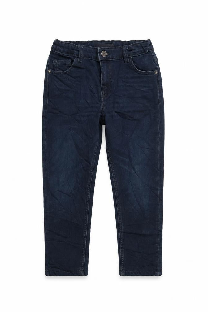 Marks and Spencer Girls Blue Cotton Skinny Jeans Size 9-10 Years L22 in Regular Zip