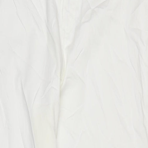Marks and Spencer Womens White Cotton Blend Skinny Jeans Size 22 L30 in Regular Zip