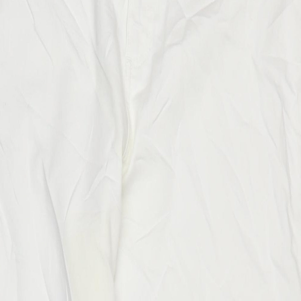 Marks and Spencer Womens White Cotton Blend Skinny Jeans Size 22 L30 in Regular Zip