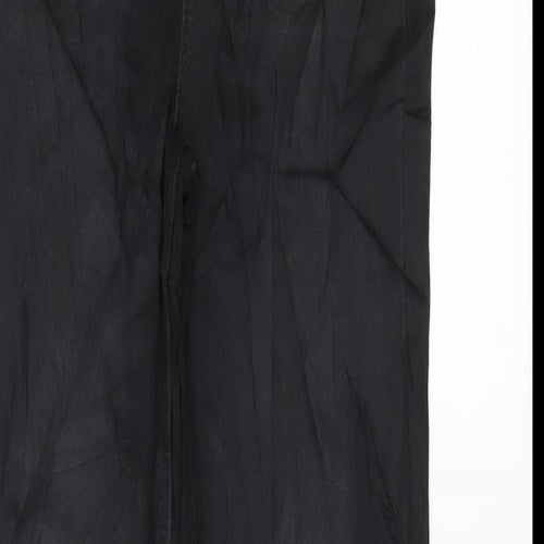 Marks and Spencer Womens Black Cotton Blend Mom Jeans Size 6 L29 in Regular Zip