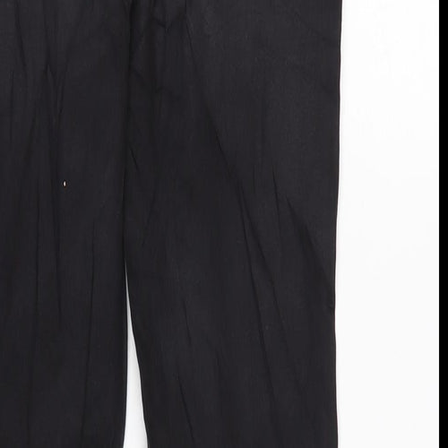 Marks and Spencer Womens Black Cotton Blend Mom Jeans Size 6 L29 in Regular Zip