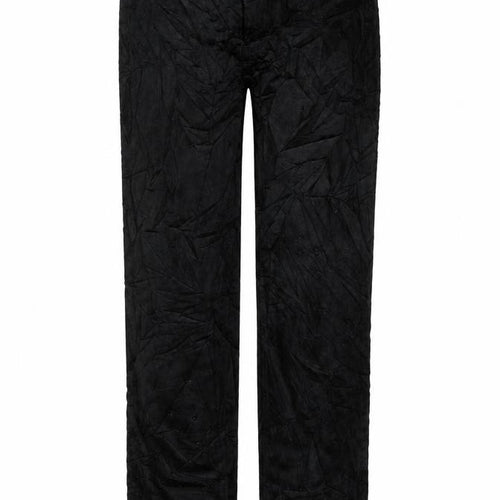 Marks and Spencer Womens Black Cotton Trousers Size 8 L32 in Regular Zip