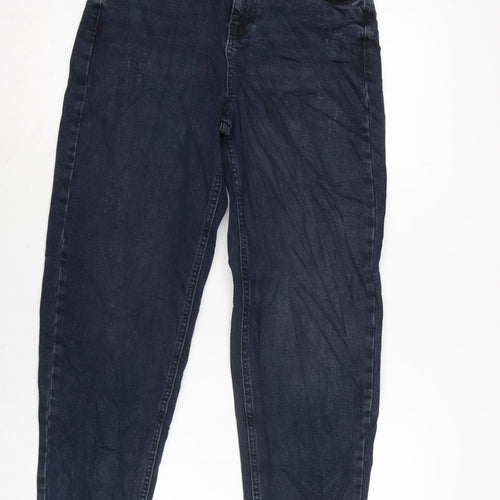 Marks and Spencer Womens Blue Cotton Blend Skinny Jeans Size 8 L27.5 in Regular Zip