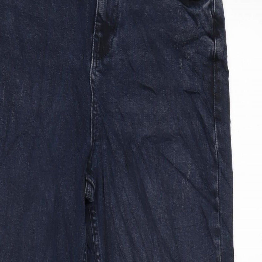 Marks and Spencer Womens Blue Cotton Blend Skinny Jeans Size 8 L27.5 in Regular Zip