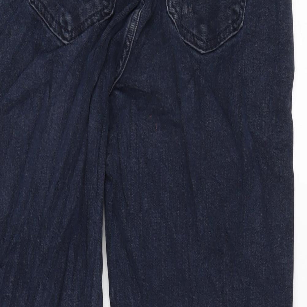 Marks and Spencer Womens Blue Cotton Blend Skinny Jeans Size 8 L27.5 in Regular Zip