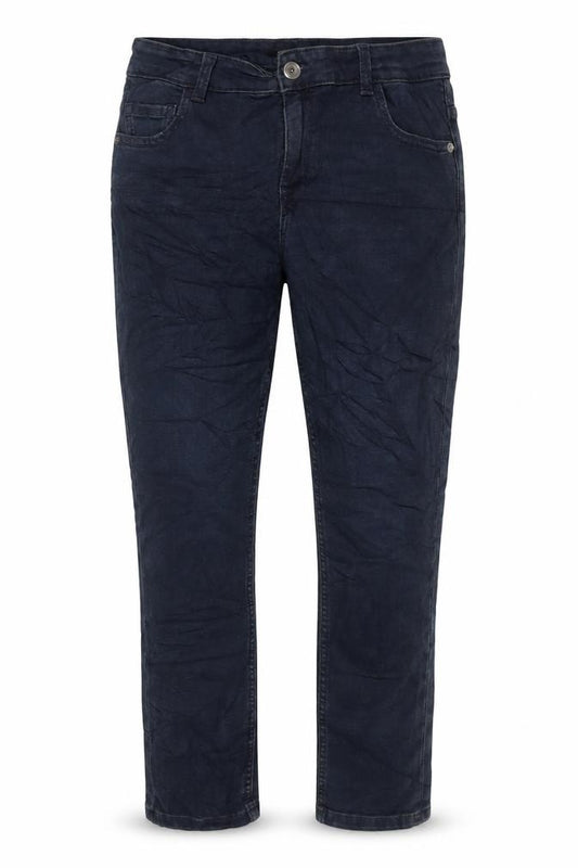 Marks and Spencer Girls Blue Houndstooth Cotton Straight Jeans Size 11-12 Years L24 in Regular Zip