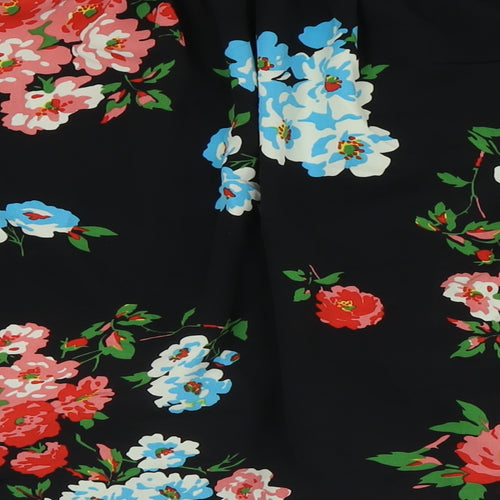 ASOS Womens Multicoloured Floral Polyester Basic Button-Up Size 12 V-Neck