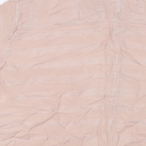 M&Co Womens Pink Viscose Basic Button-Up Size 20 Collared