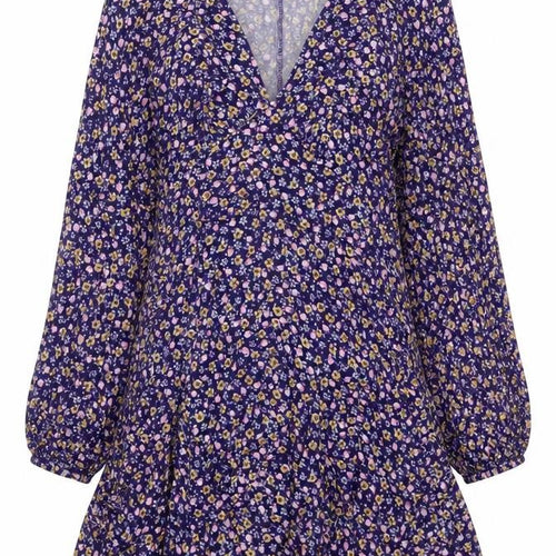 Zara Womens Multicoloured Floral Viscose A-Line Size S V-Neck