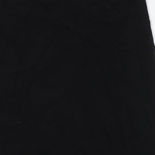 Atelier Gardeur Womens Black Viscose A-Line Skirt Size 12 Zip