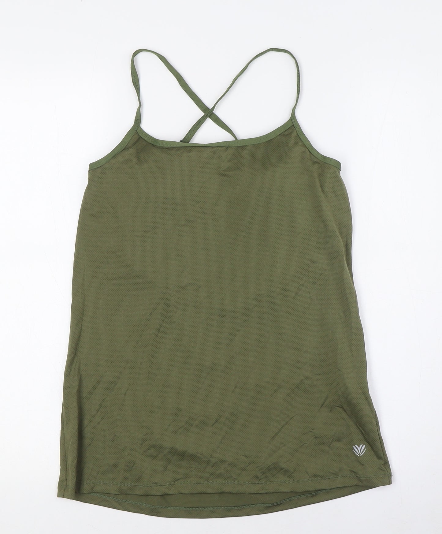 FOREVER 21 Womens Green Polyester Basic Tank Size M Scoop Neck - Low Back