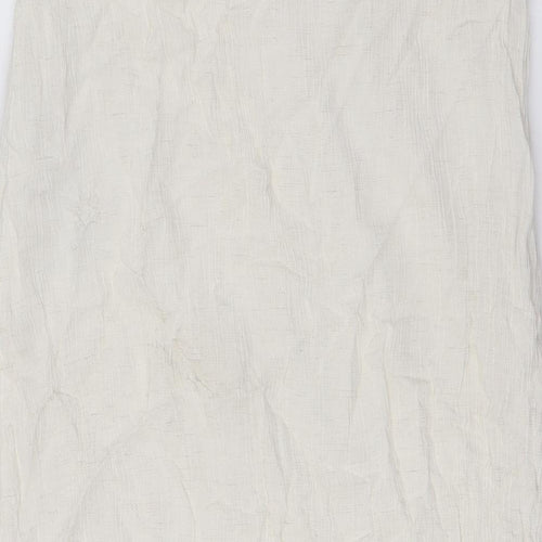 VERO MODA Womens Ivory Viscose A-Line Skirt Size M - Elasticated Waist