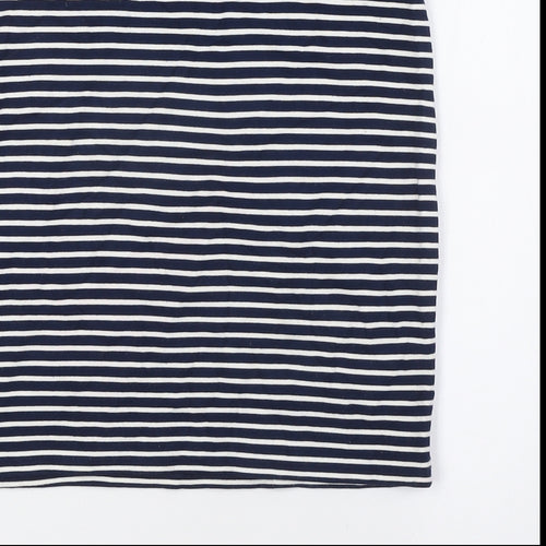 Jack Wills Womens Blue Striped Viscose A-Line Skirt Size 10