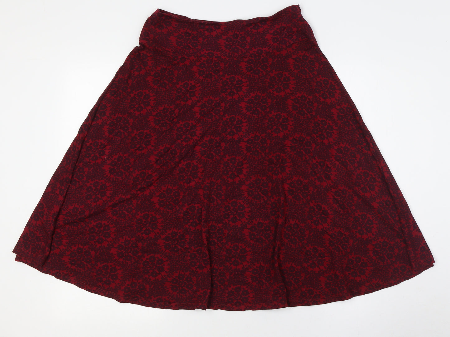 White Stuff Womens Red Floral Viscose A-Line Skirt Size 8