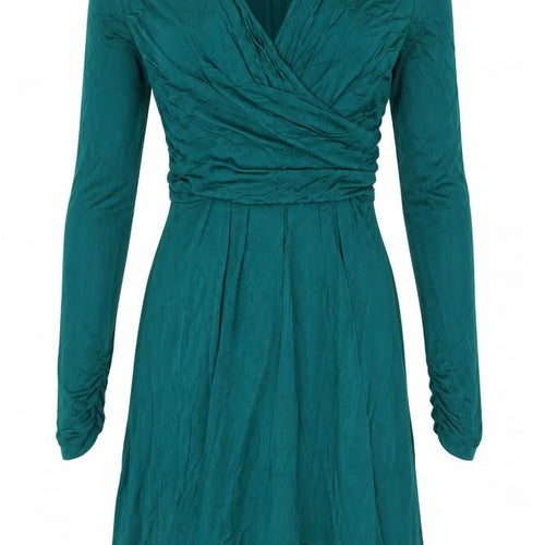 Great Plains Womens Green Viscose A-Line Size XS V-Neck Zip