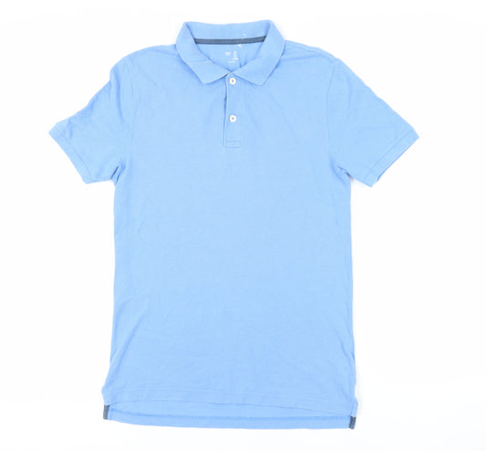 Gap Mens Blue Cotton Polo Size S Collared Button