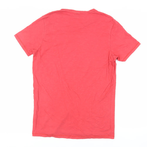 Springfield Mens Red Cotton T-Shirt Size S Crew Neck - California