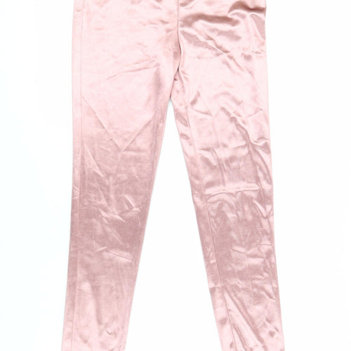 Vera & Lucy Womens Pink Polyester Capri Leggings Size M L29 in