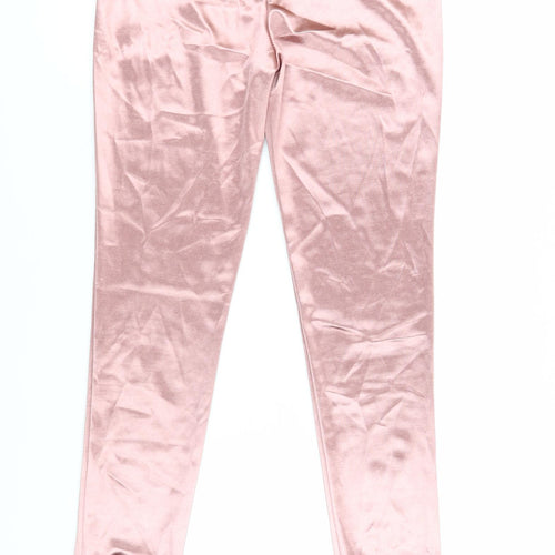 Vera & Lucy Womens Pink Polyester Capri Leggings Size M L29 in