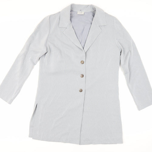 First Avenue Womens Grey Jacket Blazer Size 12 Button - Unlined