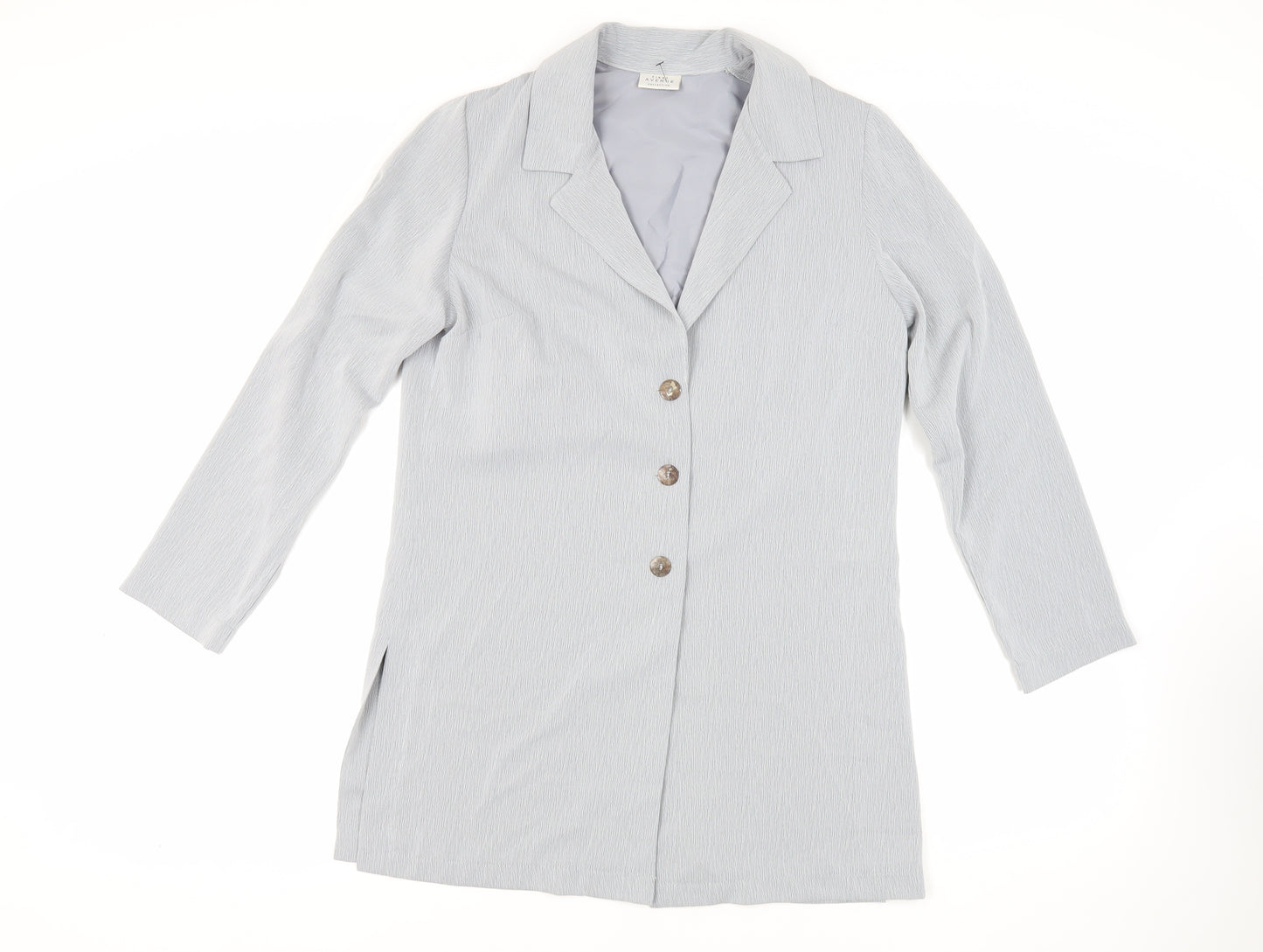 First Avenue Womens Grey Jacket Blazer Size 12 Button - Unlined