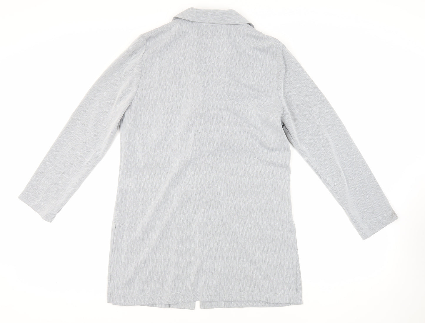 First Avenue Womens Grey Jacket Blazer Size 12 Button - Unlined