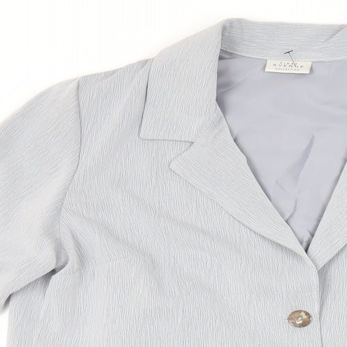 First Avenue Womens Grey Jacket Blazer Size 12 Button - Unlined