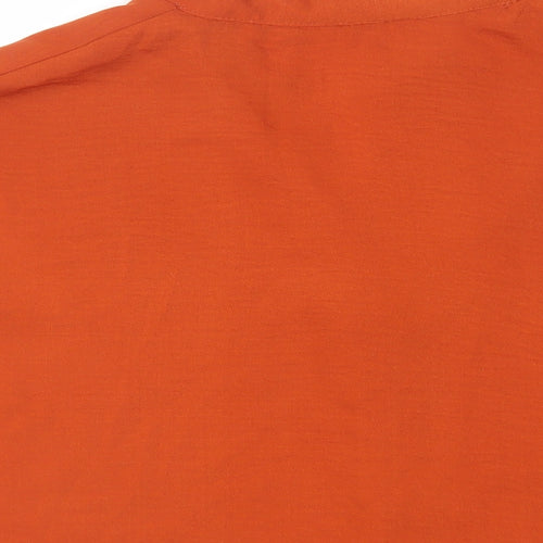 New Look Womens Brown Polyester Basic Button-Up Size 16 Collared