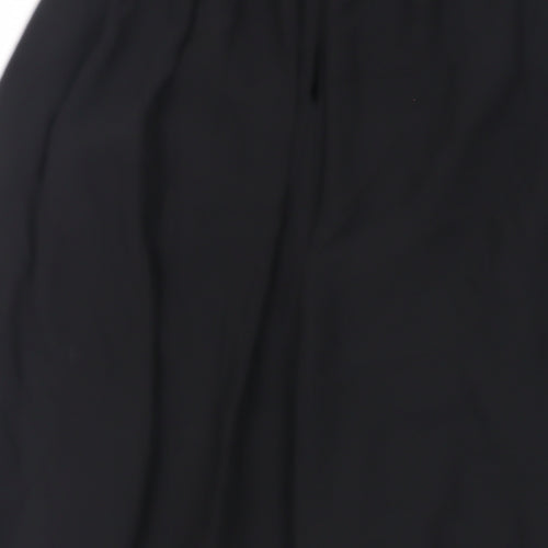 Zara Womens Black Polyester Mini Size S Round Neck Button - Layered