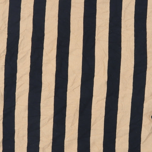 Topman Womens Black Striped Cotton Basic T-Shirt Size S Crew Neck