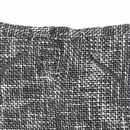 Roberto Celli Womens Black Acrylic Straight & Pencil Skirt Size 16 Zip