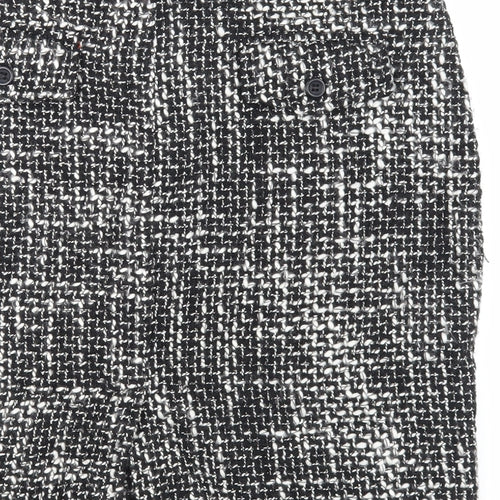 Roberto Celli Womens Black Acrylic Straight & Pencil Skirt Size 16 Zip