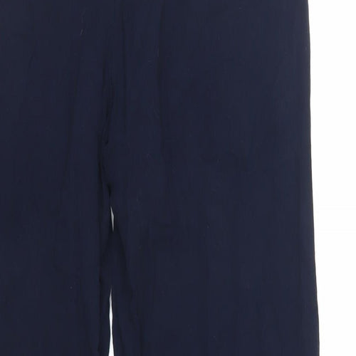 Kaleidoscope Womens Blue Viscose Trousers Size 14 L31 in Regular - Elasticated Waist