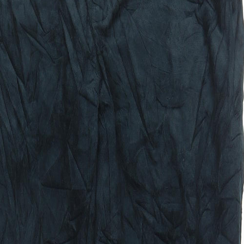 Marks and Spencer Mens Green Cotton Trousers Size 40 in L33 in Regular Zip