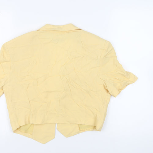 Joseph Ribkoff Womens Yellow Jacket Blazer Size 14 - Vintage Open
