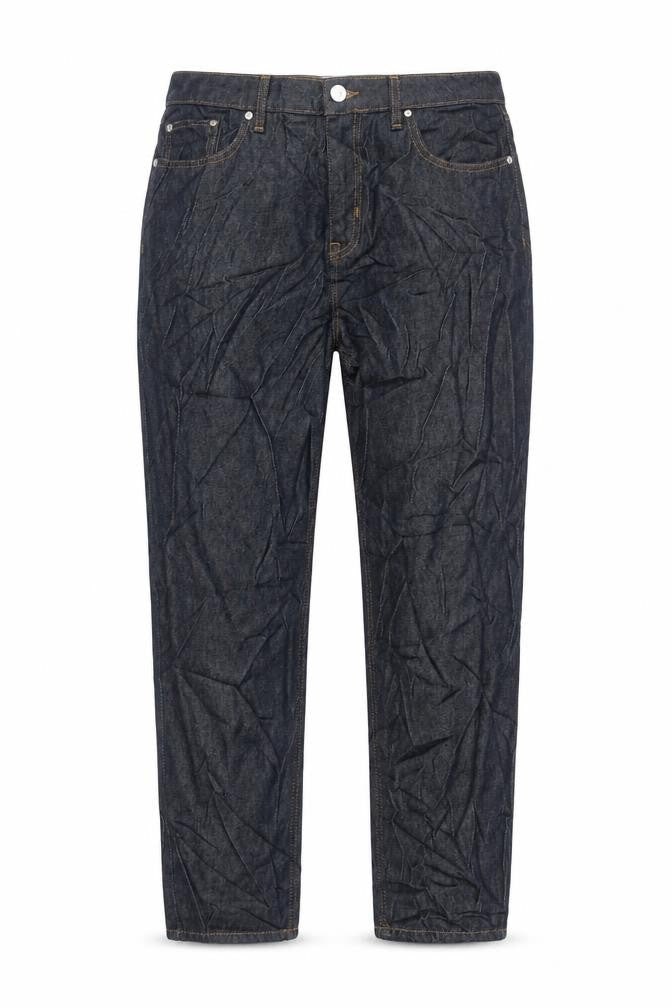 Autograph Womens Blue Cotton Straight Jeans Size 14 L28 in Regular Zip