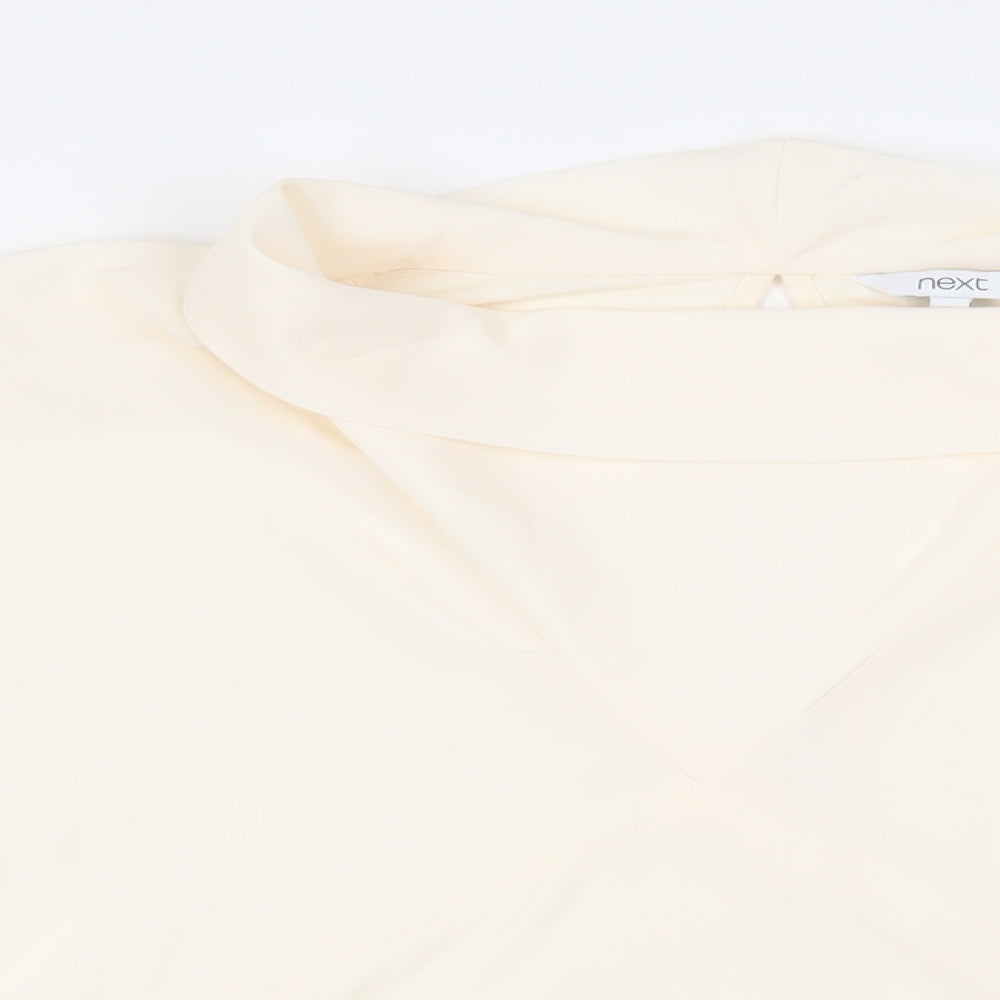 NEXT Womens Ivory Polyester Basic Blouse Size 20 Roll Neck