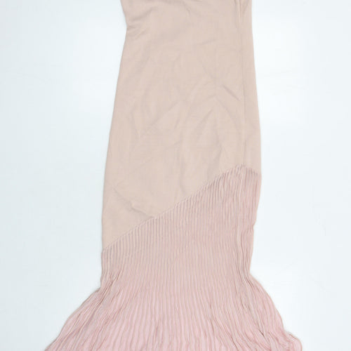 Zara Womens Pink Viscose Mermaid Size M Boat Neck