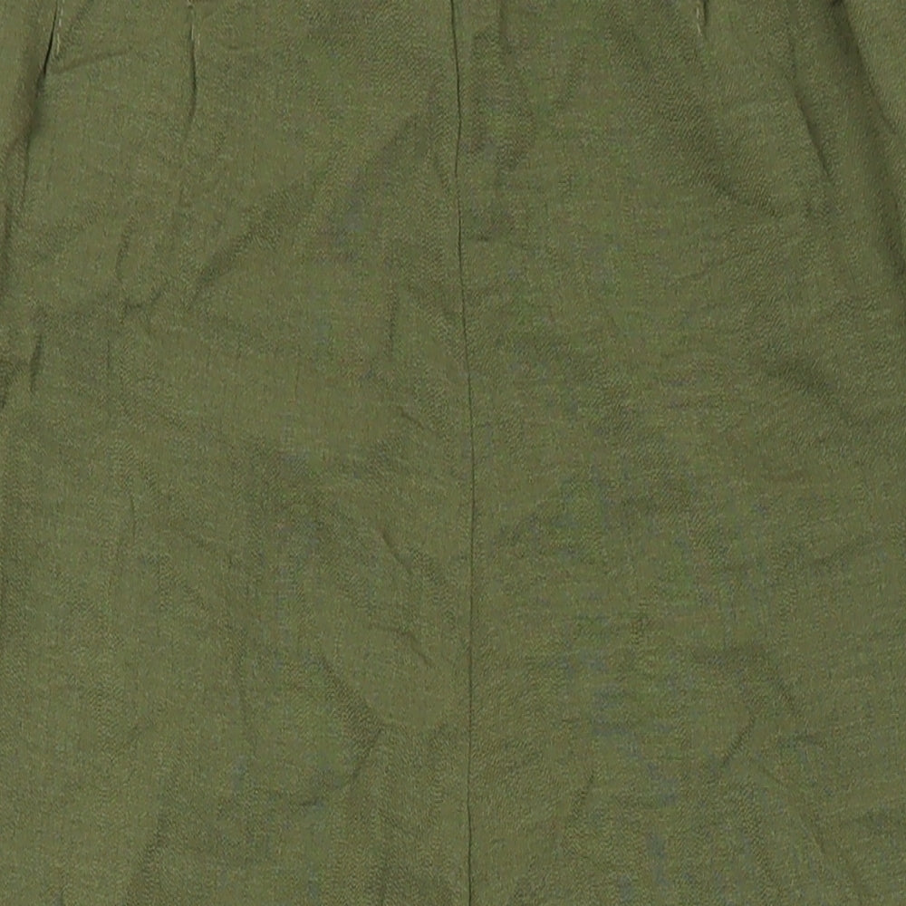 Dorothy Perkins Womens Green Polyester Cargo Trousers Size 8 L22 in Regular