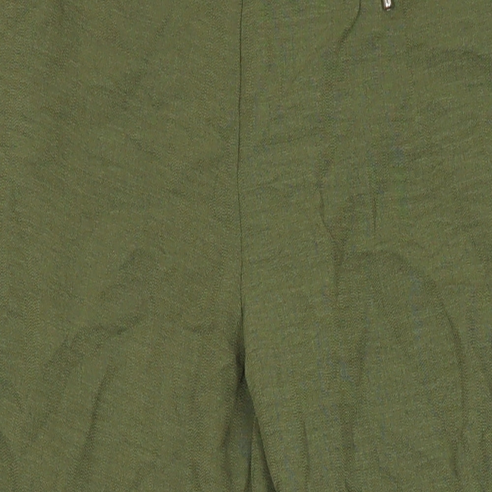 Dorothy Perkins Womens Green Polyester Cargo Trousers Size 8 L22 in Regular