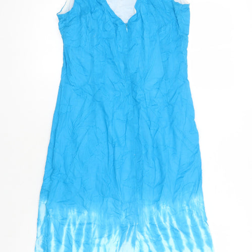 Roman Womens Multicoloured Tie Dye 100% Cotton Shift Size 10 Boat Neck