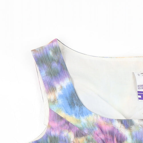 By Henry Holland Womens Multicoloured Floral Polyester Fit & Flare Size 12 Boat Neck