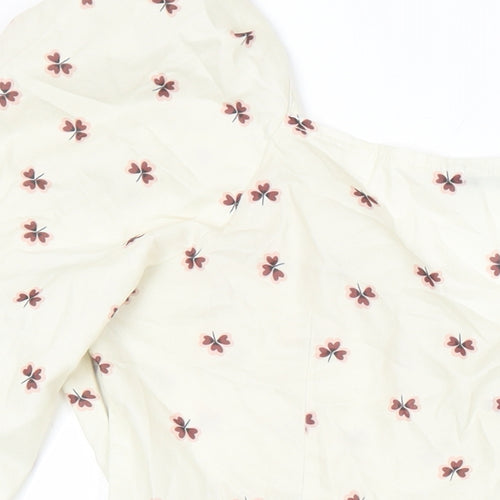 Nasty Gal Womens Multicoloured Geometric Polyester A-Line Size 10 Boat Neck Zip
