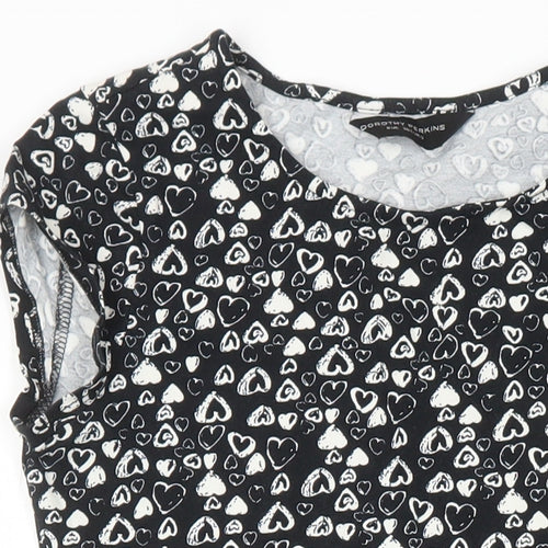 Dorothy Perkins Womens Multicoloured Geometric Cotton A-Line Size 8 Round Neck
