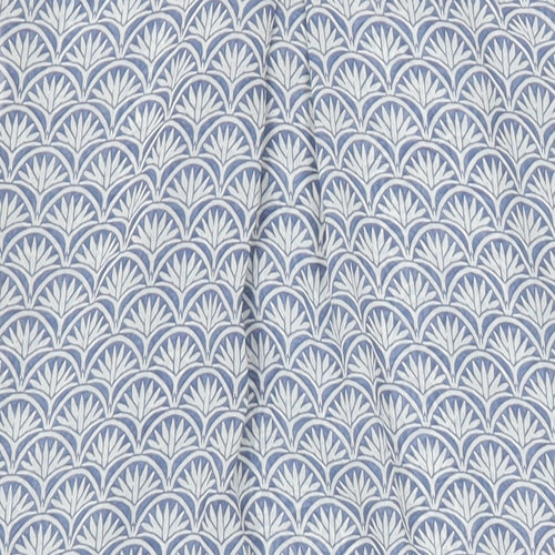 H&M Womens Blue Geometric Polyester Tunic Blouse Size 8 Collared
