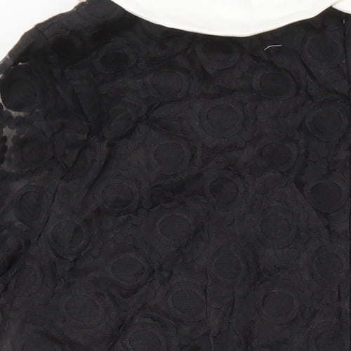 Millie Mackintosh Womens Black Polyester Shift Size 14 Collared
