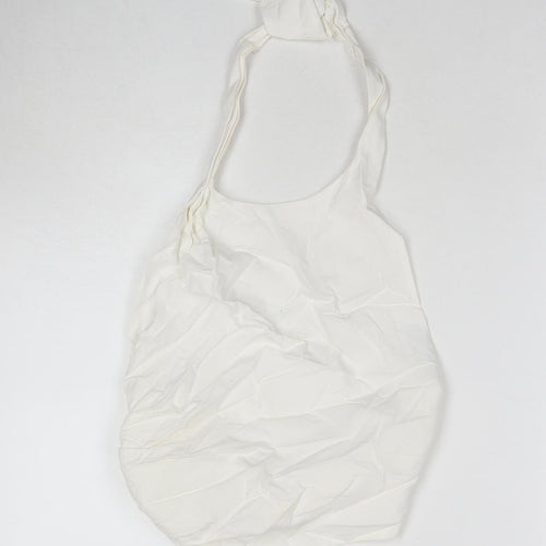 Zara Womens White Cotton Basic Tank Size S Halter