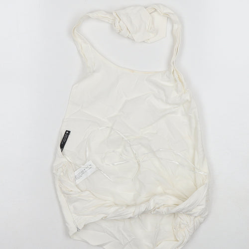 Zara Womens White Cotton Basic Tank Size S Halter